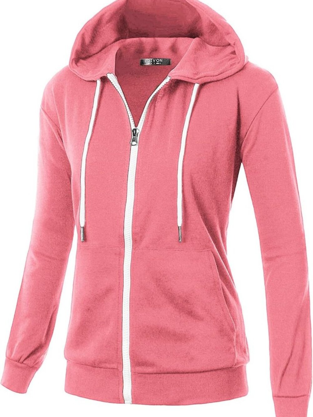 Cozy Women's Soft Cotton Blend Full Zip Hoodie - Perfect for Layering & Comfort